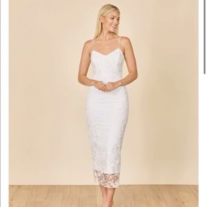 NWT PARK AND FIFTH MADISON WHITE FLORAL LACE DRESS